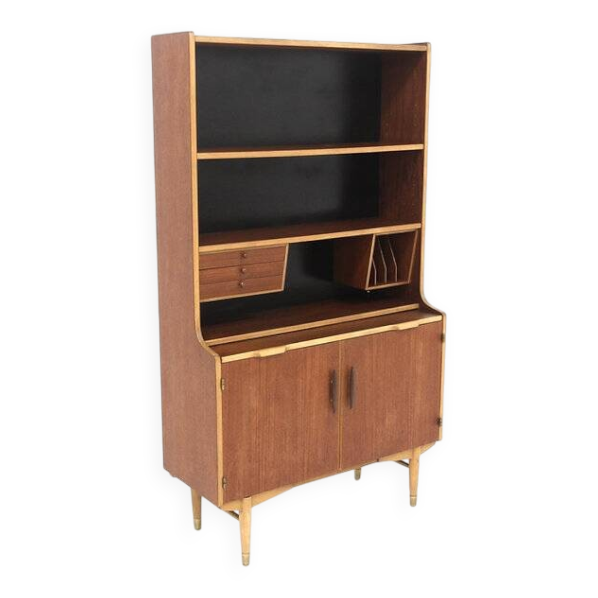 Scandinavian teak secretary, Hugo Troeds, Bjärnum, Sweden, 1950