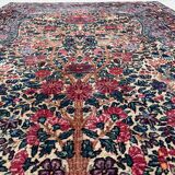 Ancient Persian carpet, Kirman Laver, circa 1880