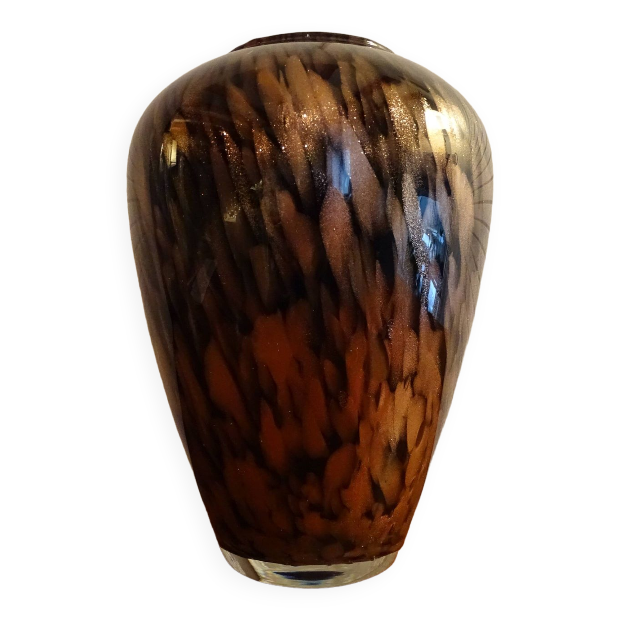 Murano glass vase with gold powder - Avventurina Vincenzo Nazon - 24.5 cm