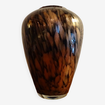 Murano glass vase with gold powder - Avventurina Vincenzo Nazon - 24.5 cm