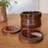 Wood and agate coasters