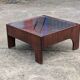 Table basse vintage en palissandre & verre par Claudio Salocchi, modèle "Oriolo"