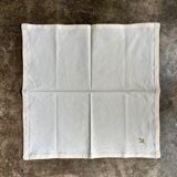 6 embroidered beige cotton napkins