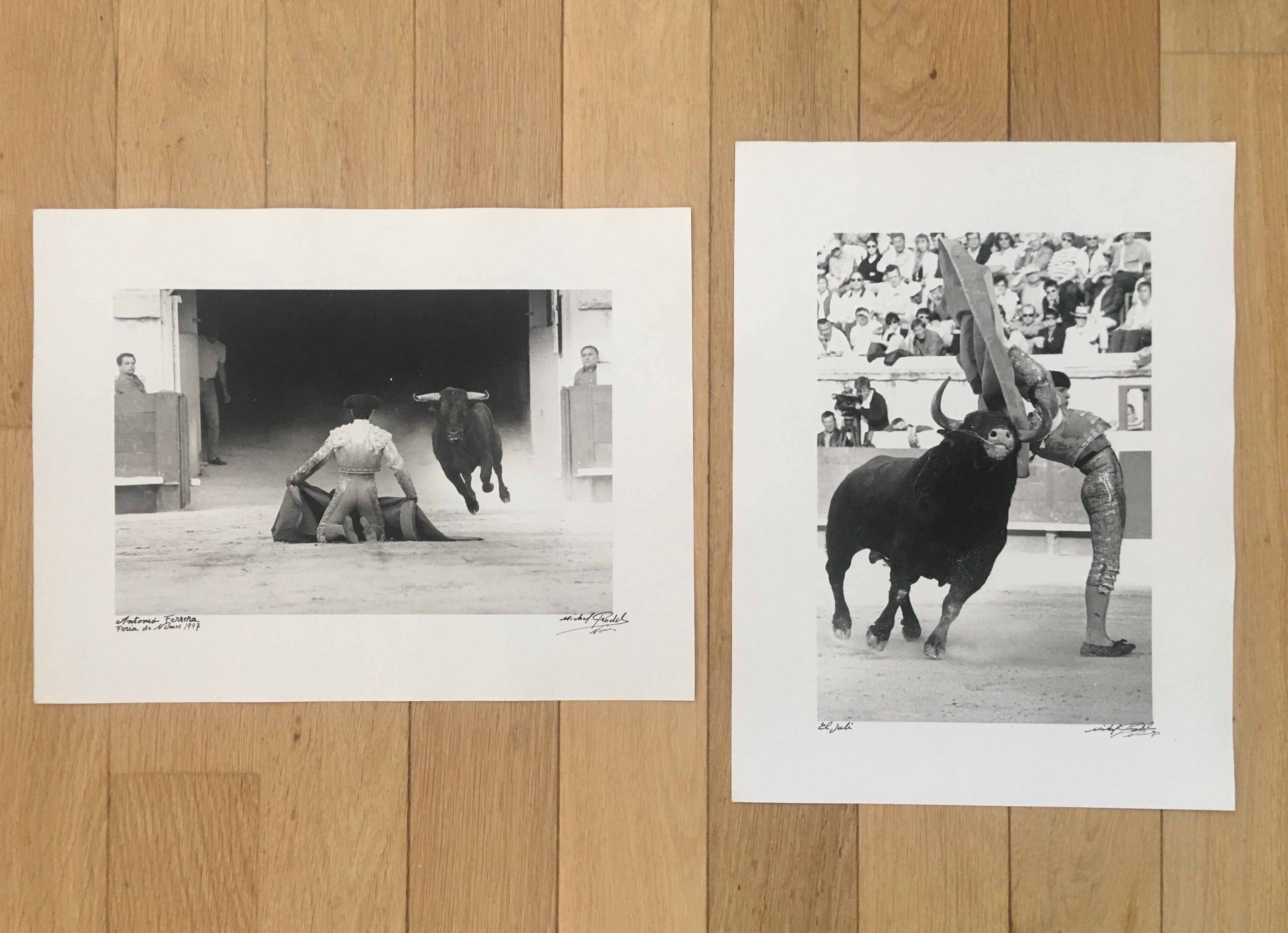 2 photographies Tauromachie Michel Pradel