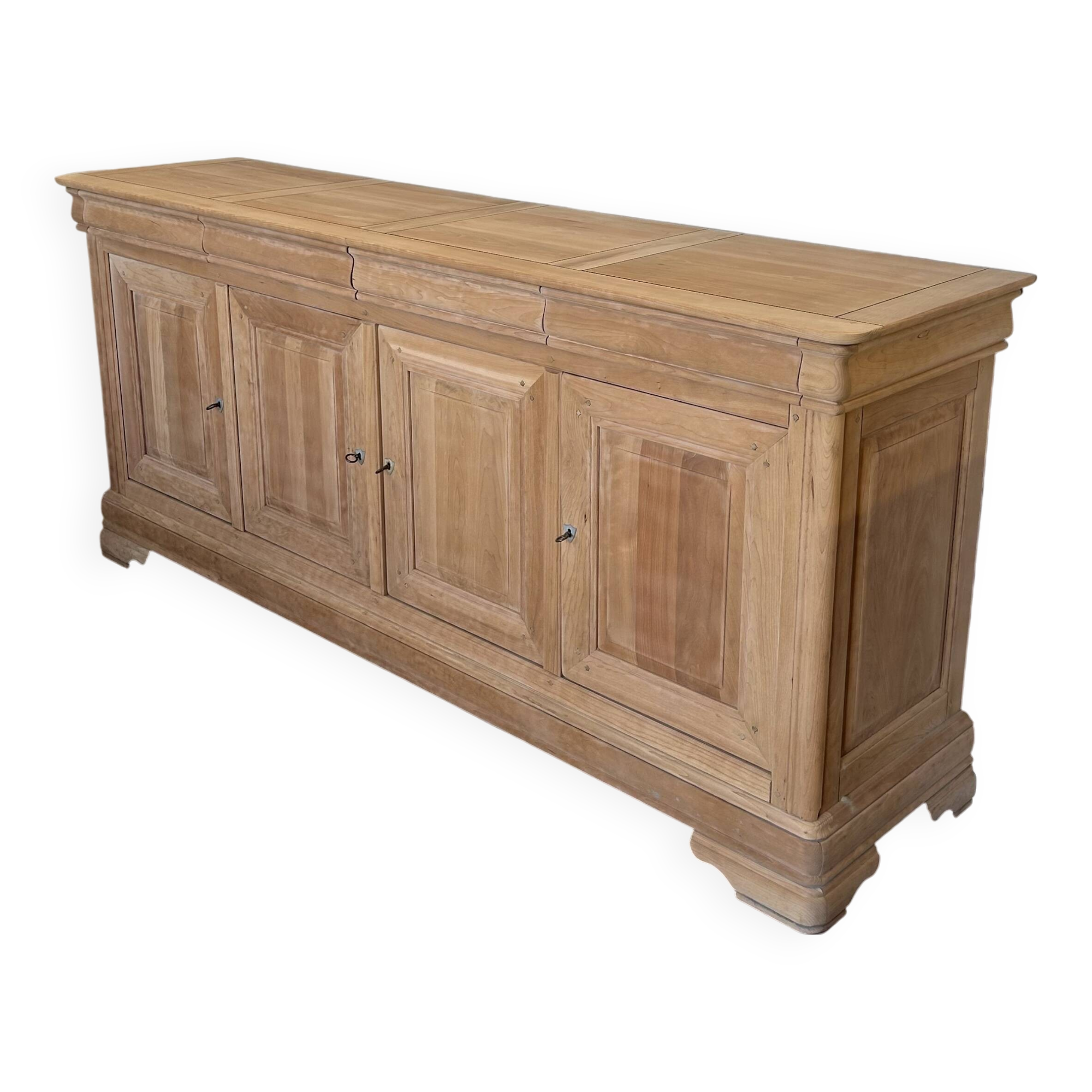 Large Louis Philippe buffet with 4 airbrushed doors