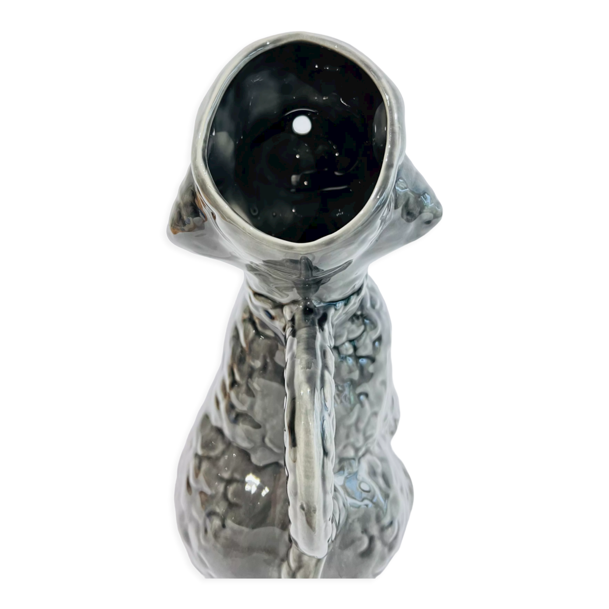 Pitcher in grey poodle slip