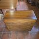 Vintage oak chest of drawers with herringbone patterns from the 1960s.