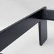 Table basse carrée bois laqué noir design 1980