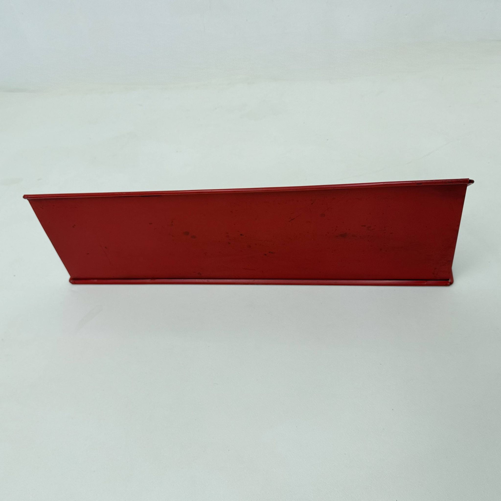 Vintage red metal wall unit book shelf , 1970s