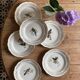 Set of 6 vintage flat plates, model Moineaux de Paris de Gien