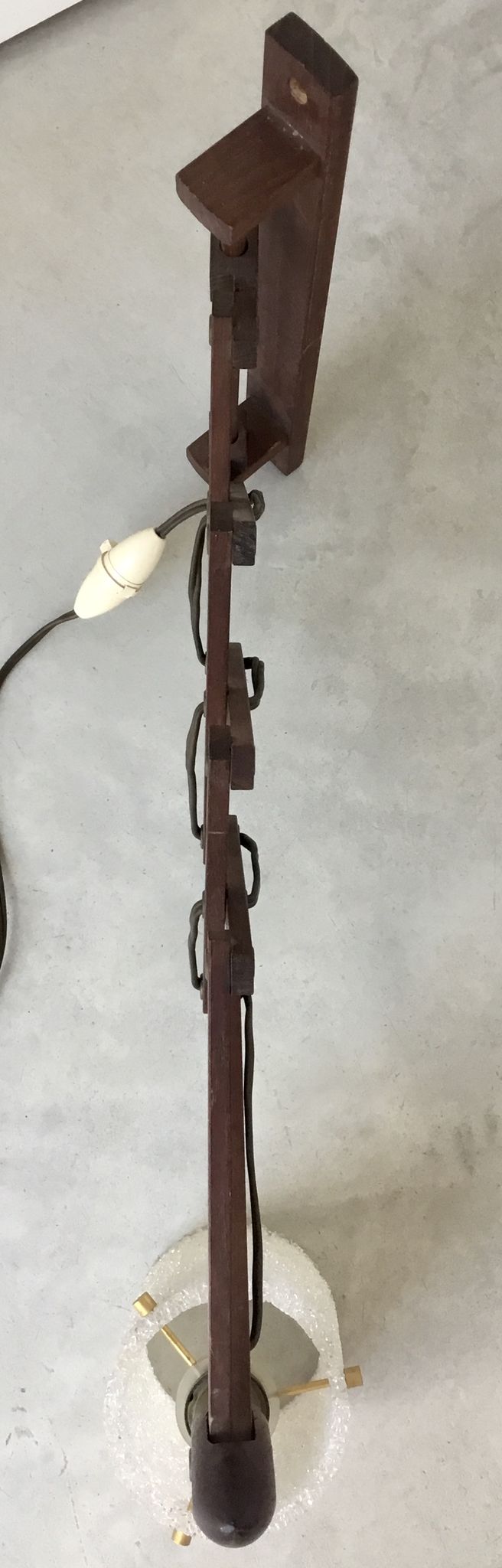 Teak accordion wall lamp Le Klint by Erik Hansen Scandinavian 1950