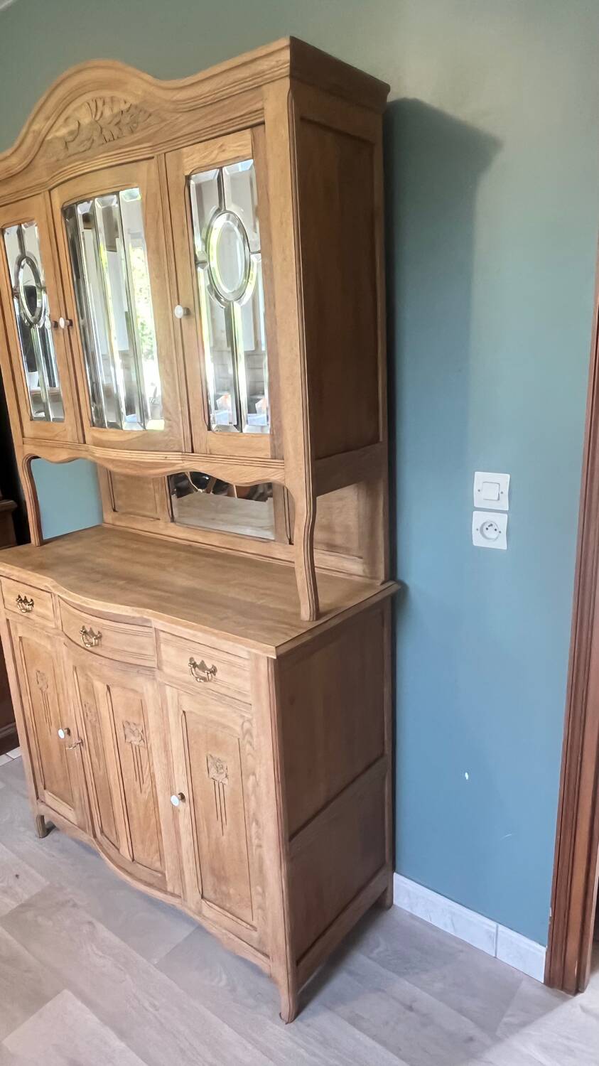 Beveled mirror dresser