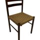 Vintage chair from the 70s minimalist design in wood and paper cord