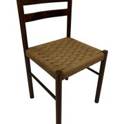 Vintage chair from the 70s minimalist design in wood and paper cord
