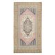 1970s Vintage Turkish Hand-Knotted Wool Cotton Pink Area Rug 124x226