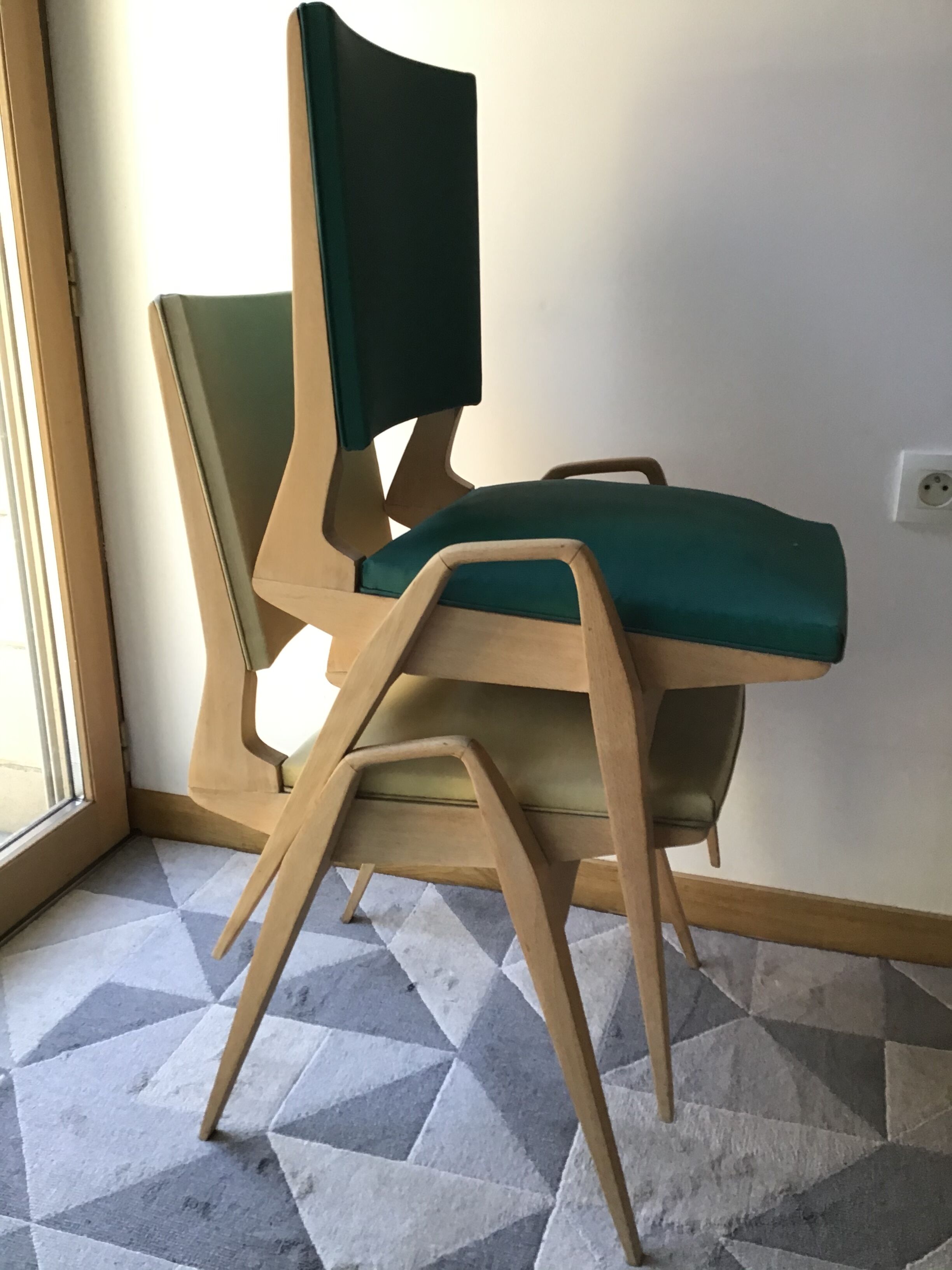 Original chair of Maurice Pre 60s green
