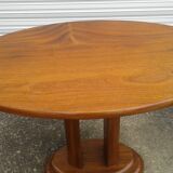 Table console ovale originale Beaverman en bois d’Iroko