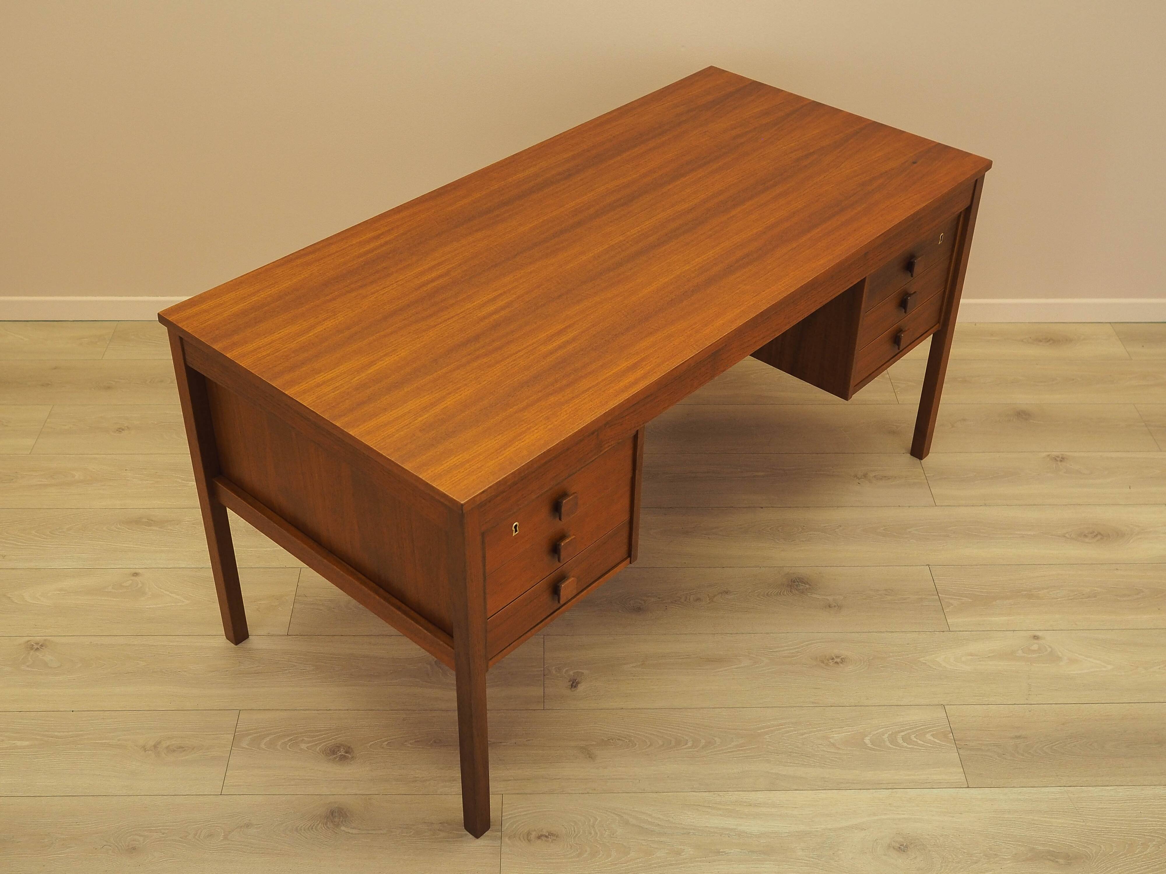 Teak desk with drawers, Denmark, 1960s