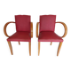 Pair of "moustache" bridge armchairs