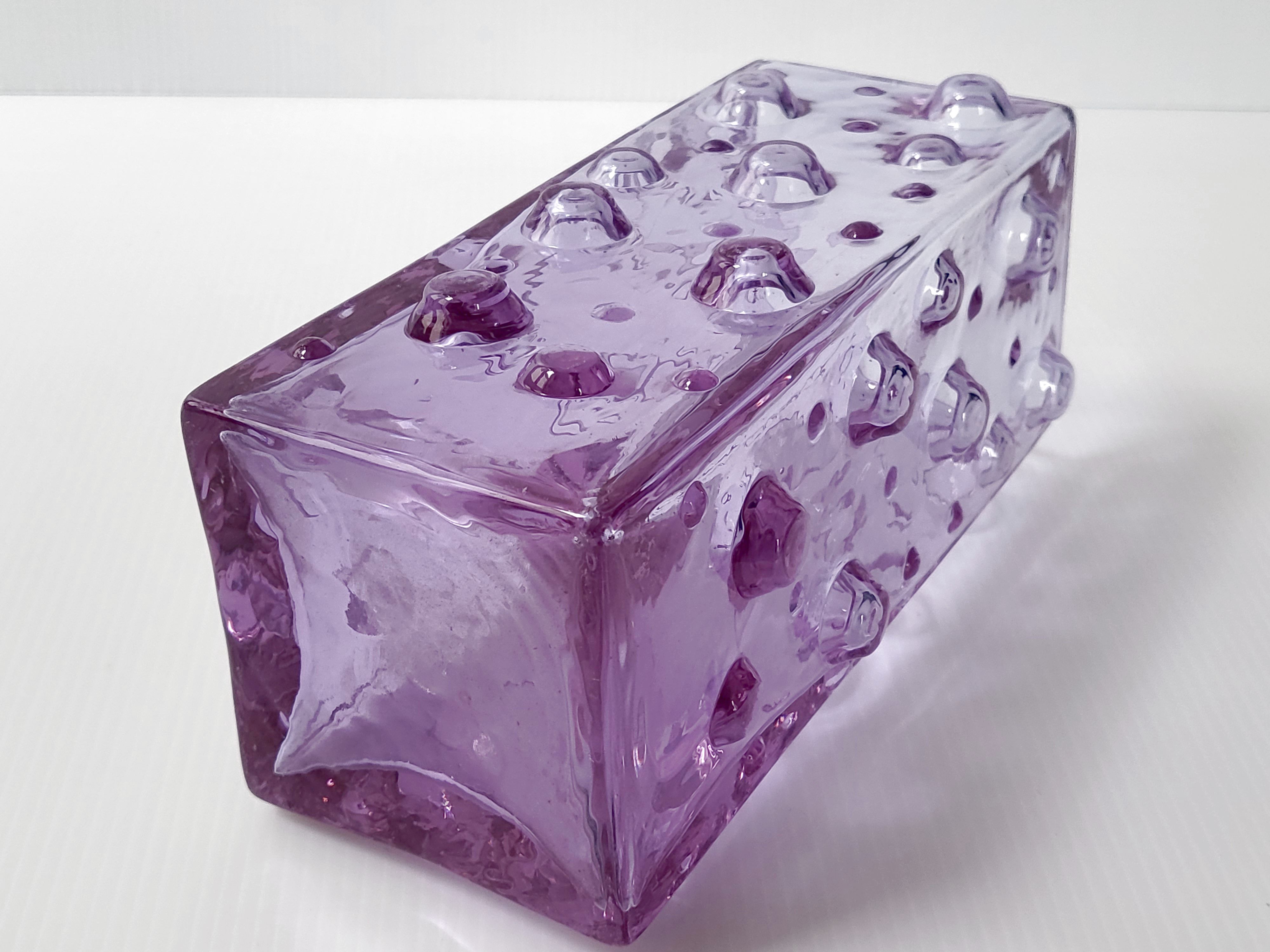 Vintage bubble glass vase 1970