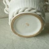 Twisted ceramic vase italy radegonde style