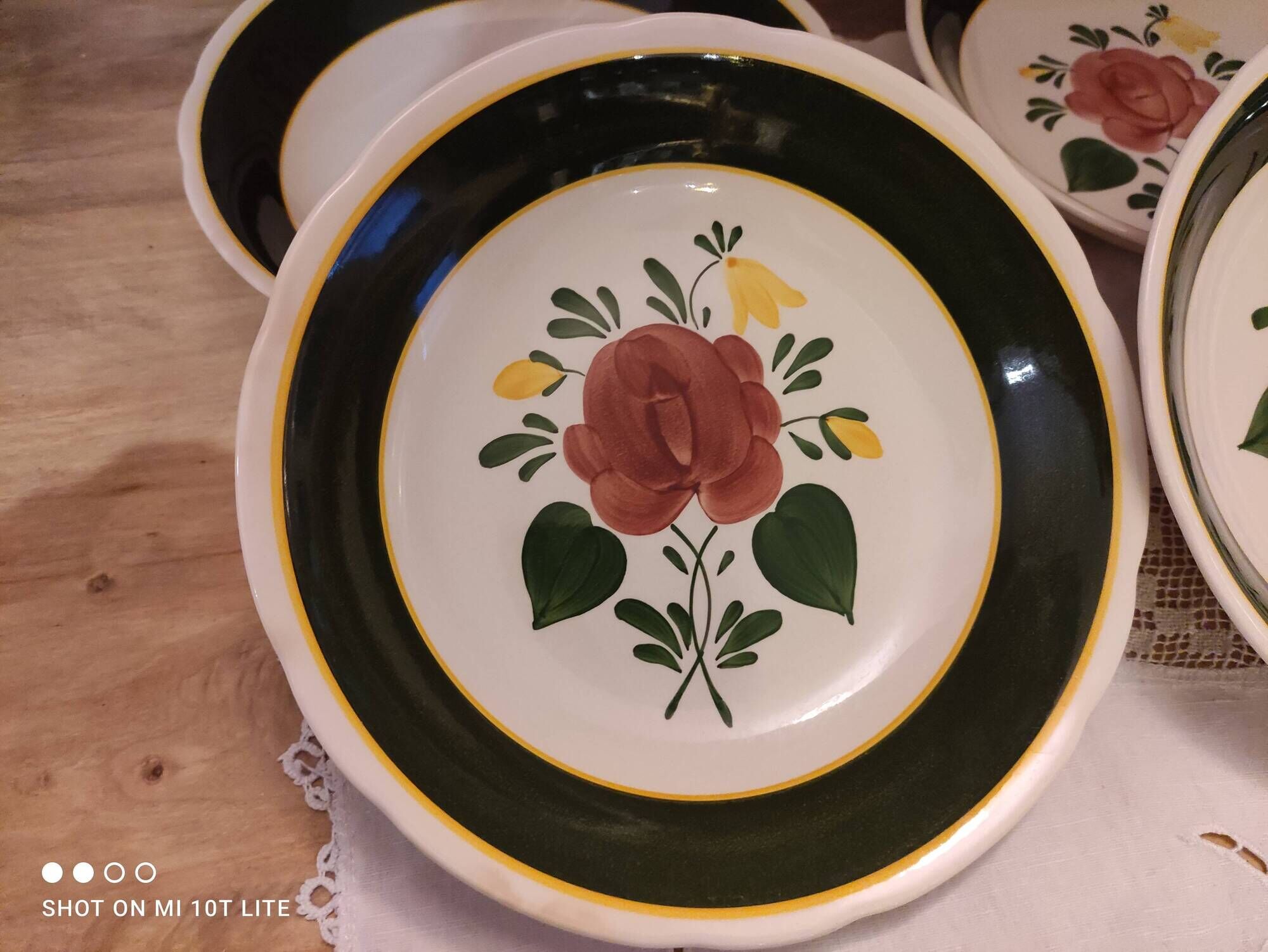 Set of 6 hollow plates Villeroy and Boch model Bauernblume