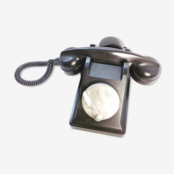 Téléphone 1960 en bakélite noire