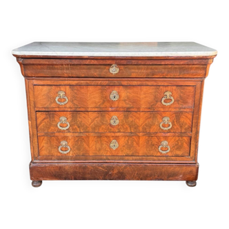 19th century Charles X Restoration secretary chest of drawers