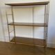 Self vintage metal wall shelf imitation wood in string or tomado style