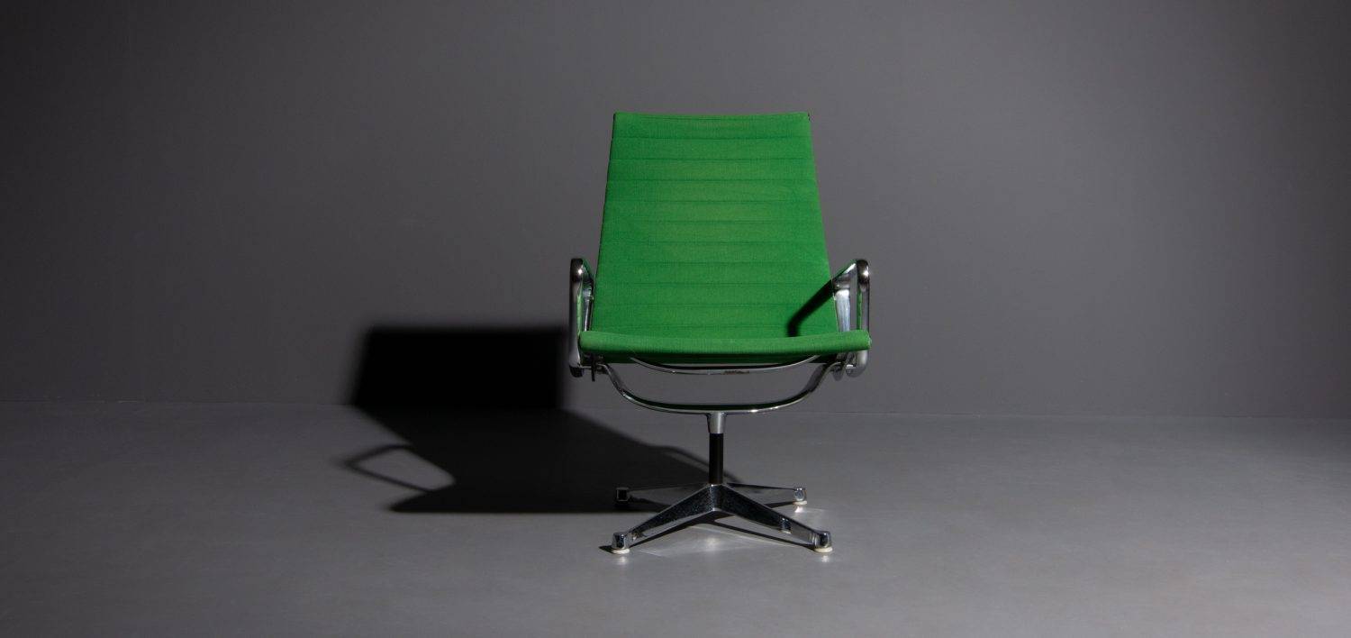 Eames armchair model EA 116 Green