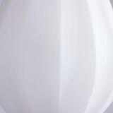 Scandinavian teak and opaline glass pendant lamp