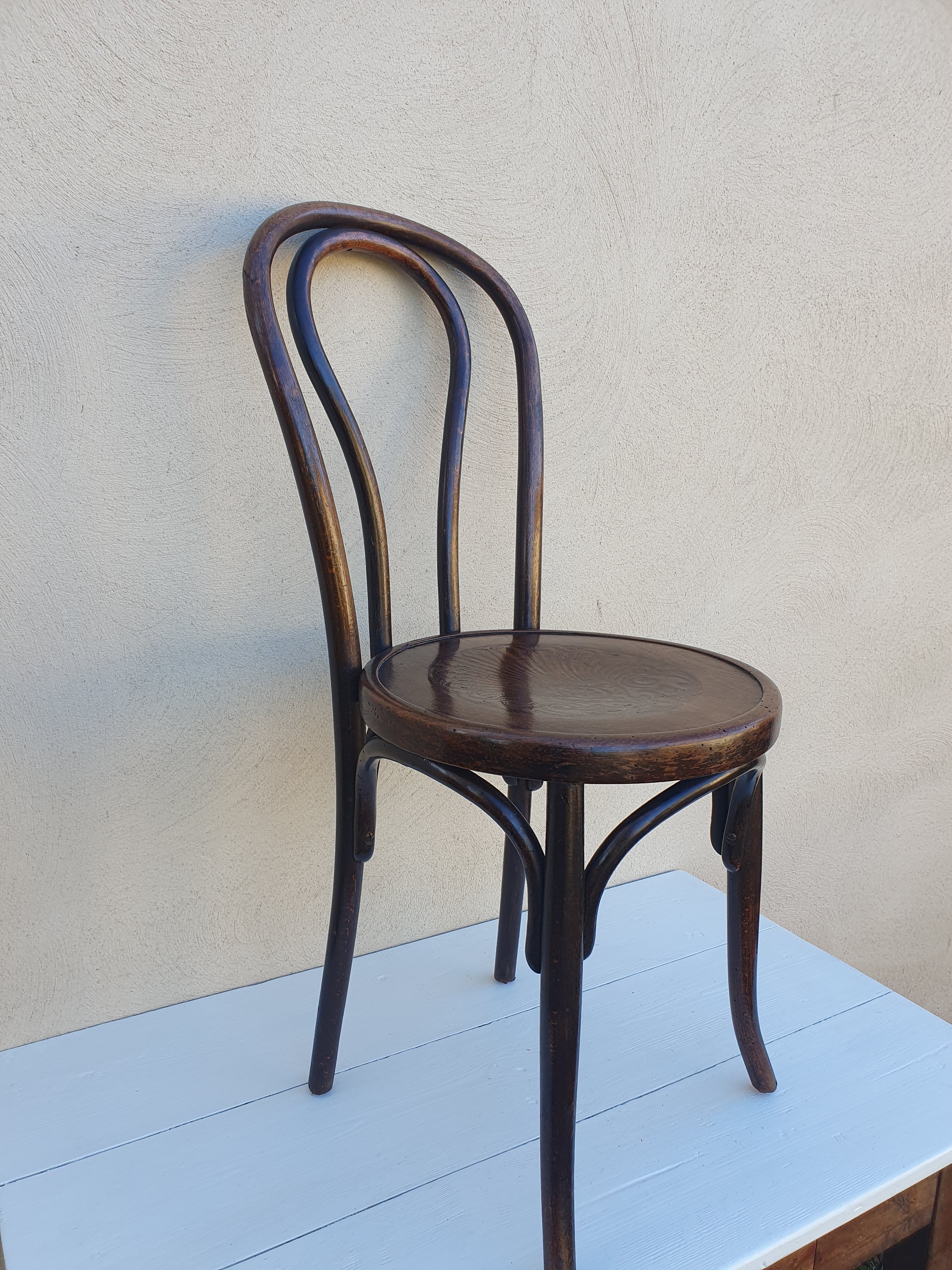 3 chaises de bistrot Fischel bois courbé