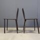 Vintage brown leather dining chairs, set of 6, 1980s