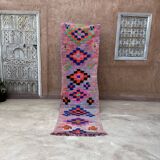 Colorful moroccan rug - 79 x 263 cm