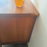 Pair of retro bedside tables with beveled legs