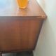 Pair of retro bedside tables with beveled legs