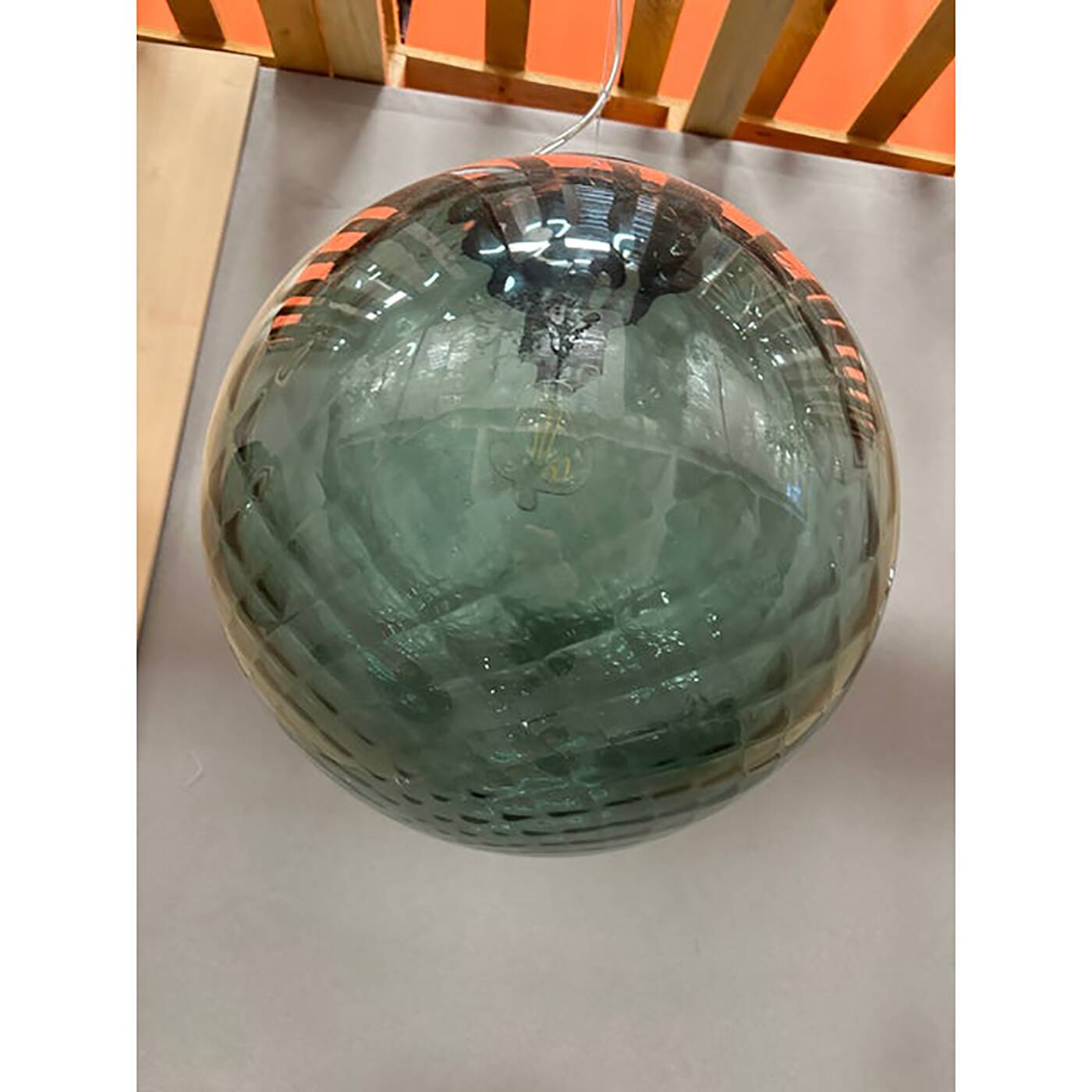 Italian Glass Balloton Green Pendant Sphere