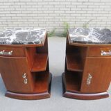 Pair of art deco bedside tables of the 30s