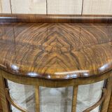 English Art Deco walnut showcase