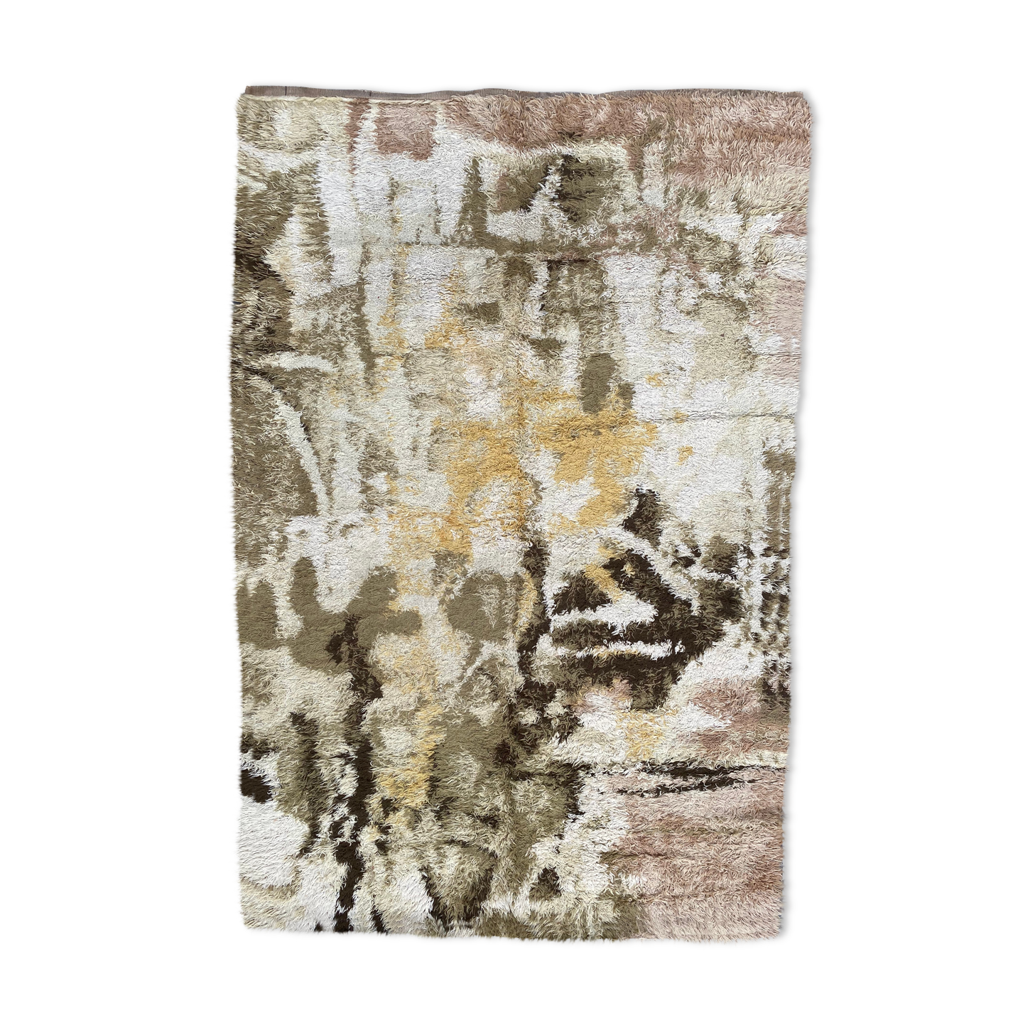 Nice big Scandinavian vintage carpet abstract designs 200x300 cm