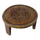 Solid wood monoxyle piece, hand-carved, ethnic bohemian wabi-sabi decor.
