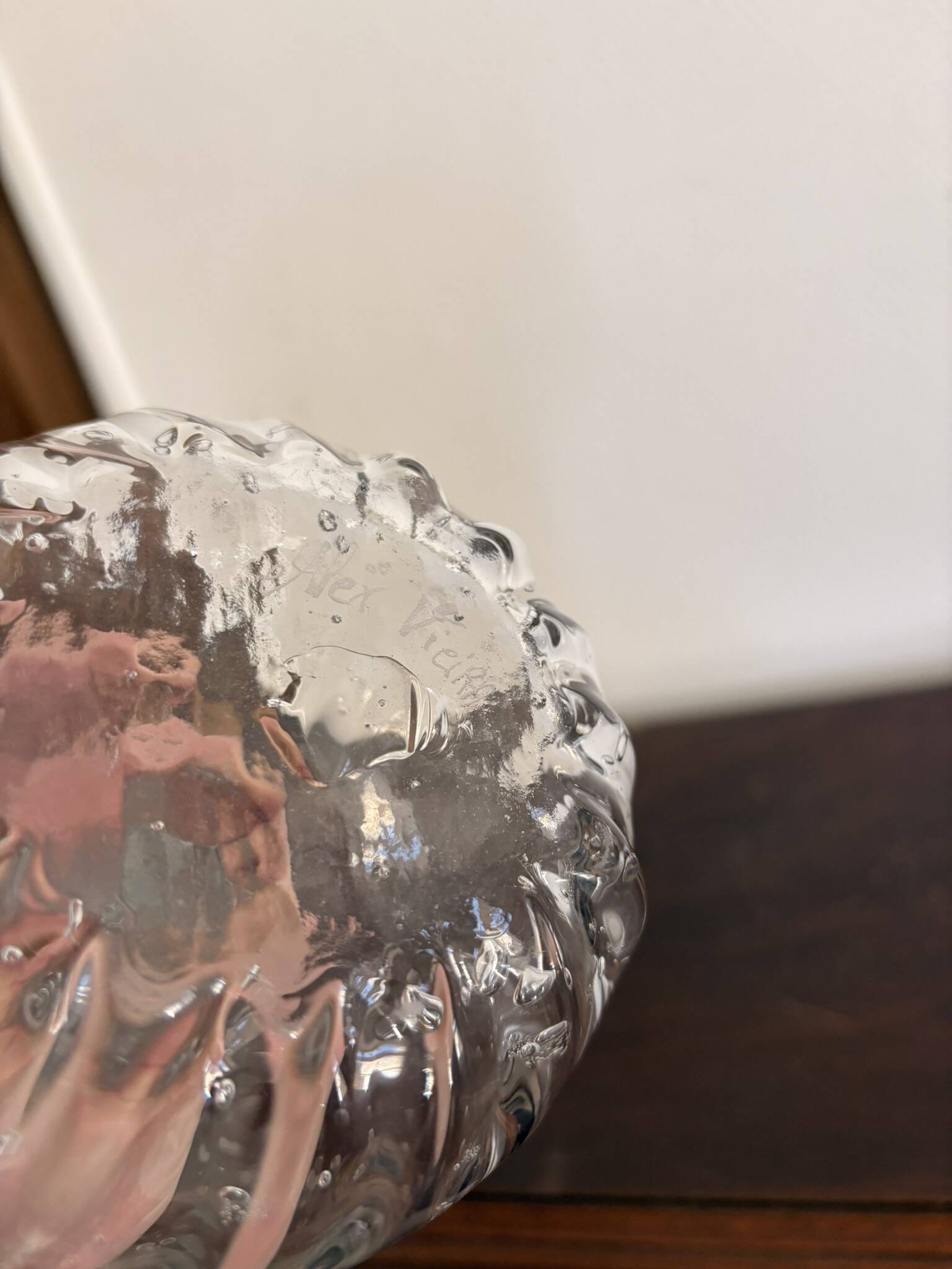 Ancient Sculpture Bottle Carafe Vase Soliflore Blown Glass Alex Vieira