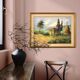 Italian signed painting countryside landscape from 20th century