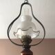 Suspension / light fixture old opaline oil lamp