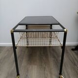 Vinyl holder side table