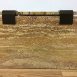 Table basse en travertin jaune, années 70/80