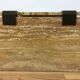 Yellow travertine coffee table, 70/80s