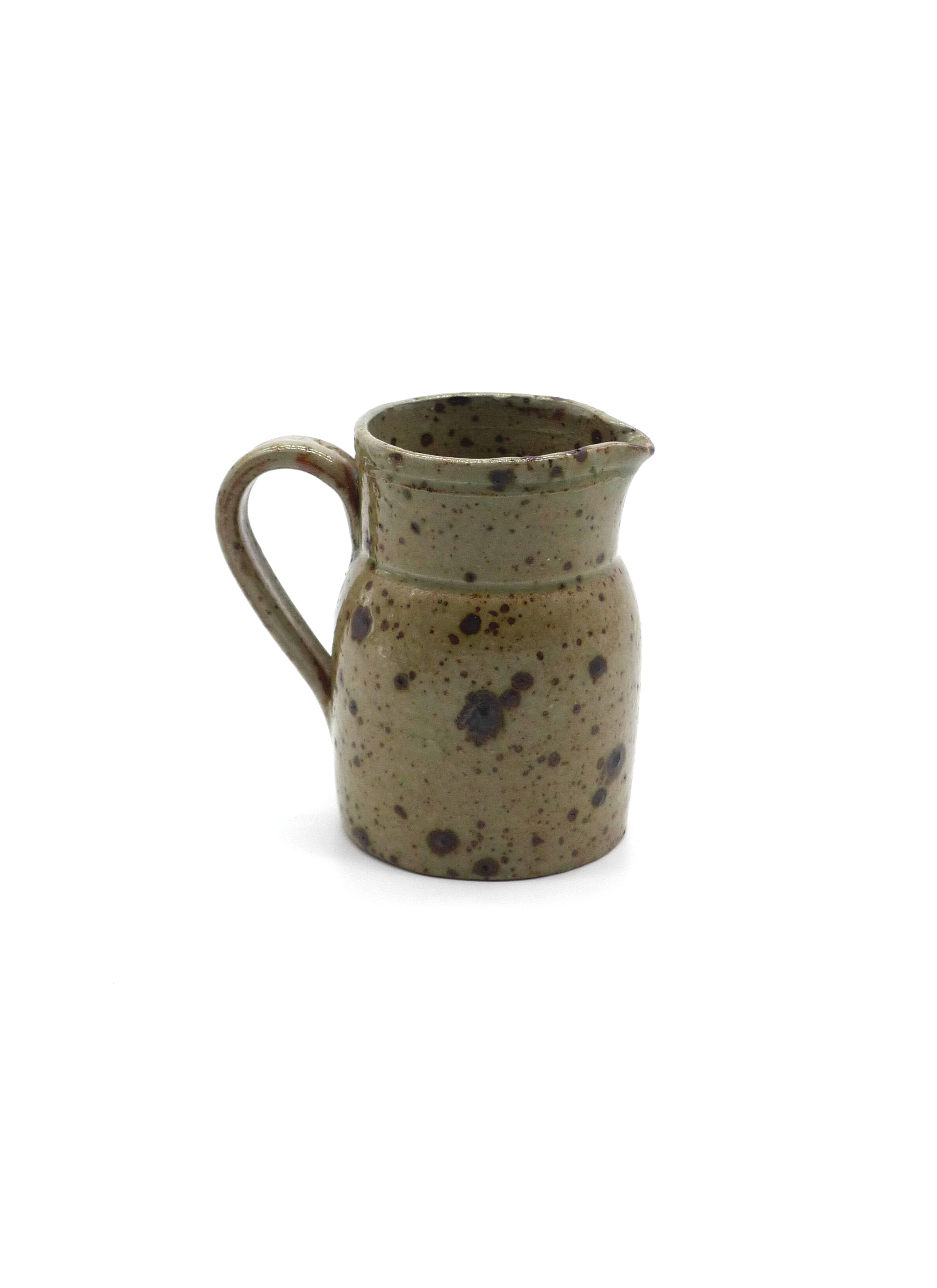 Milk jug in pyrite stoneware