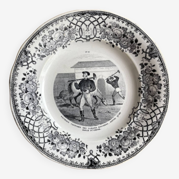 Assiette de décoration Creil et Montereau