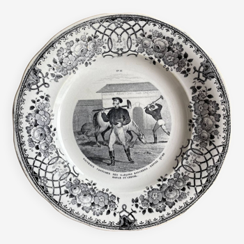 Creil and Montereau decorative plate